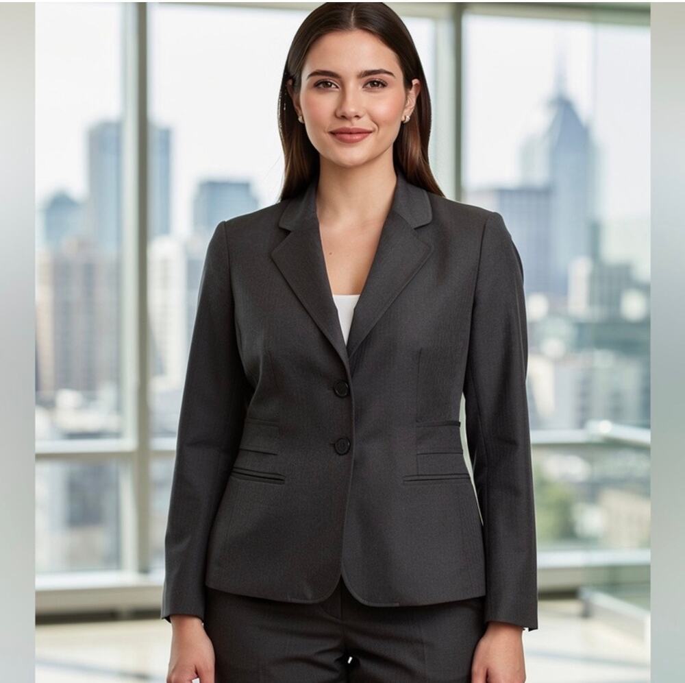 Evan Picone Working Girl Black Blazer Sz 12P